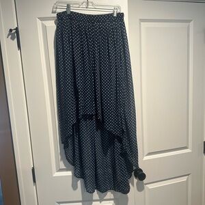 Xhileration skirt with high-low design and mini skirt liner